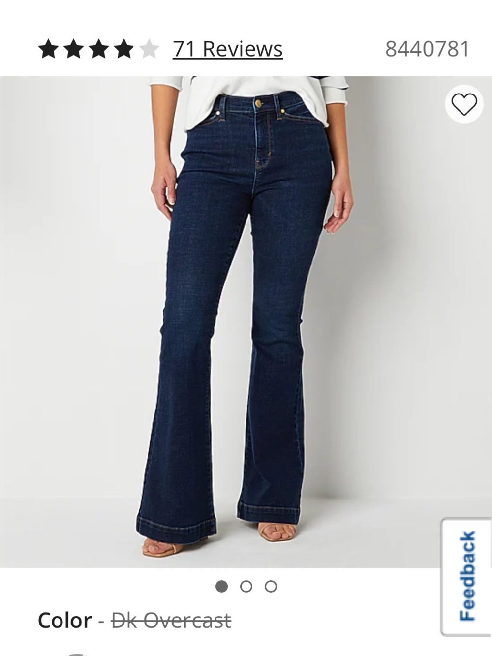 a.n.a Dark Blue High-Rise Flare Jeans